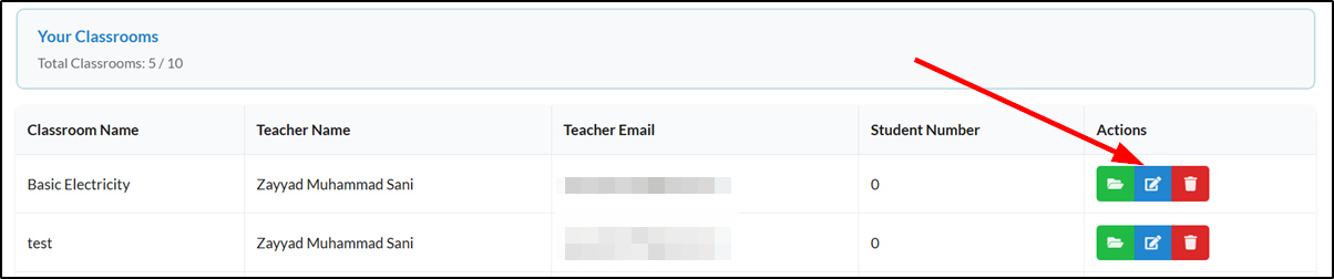 Rename classroom icon